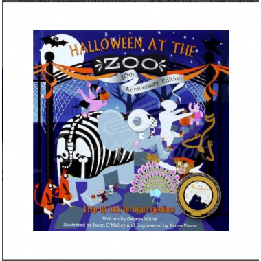 Книга з рухомими елементами Halloween at the Zoo (A Pop-up Book)