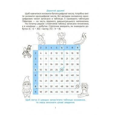 Математика. Вивчаю таблицю множення